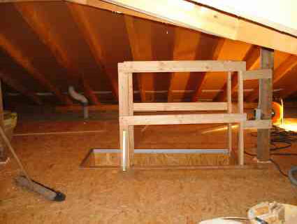 begehbare Dachbodendmmung auf einer obersten Geschossdecke